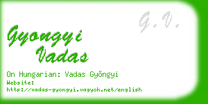 gyongyi vadas business card